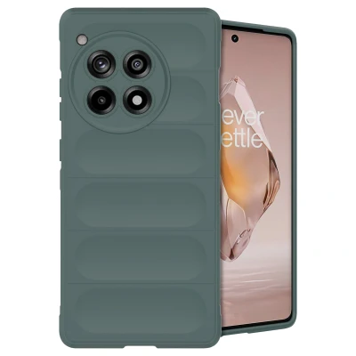 Afbeelding van OnePlus 12R Hoesje Siliconen en TPU (zacht) iMoshion Backcover/Softcase Donkergroen Telefoonhoesje
