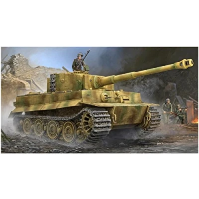 Afbeelding van 1:35 Trumpeter 09540 Pz.Kpfw.VI Ausf.E Sd.Kfz.181 Tiger I (Late Prod.) w/Zimmerit Plastic Modelbouwpakket