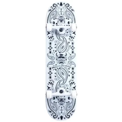 Afbeelding van Speed Demon Uniseks bandana skateboard voor volwassenen, wit, 7,75 inch