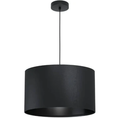 Afbeelding van Leen Bakker EGLO Hanglamp Maserlo Zwart Ø38cm Hanglampen Textiel