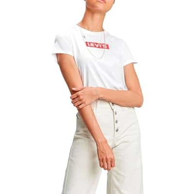 Afbeelding van Levi&#039;s THE Perfect TEE Tshirt print, Dames, Maat: XS, Box tab white+