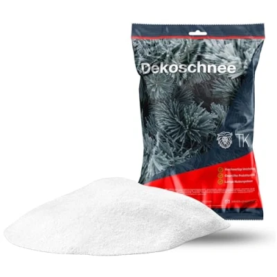 Afbeelding van TK Gruppe Timo Klingler 10x kunstsneeuw ca. 1000 ml pluizige sneeuw bedrieglijk echt &amp; zacht glinsterende strooisneeuw decoratieve als decoratie met Kerstmis