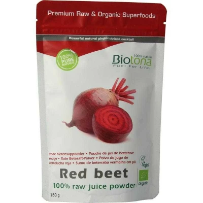 Afbeelding van Biotona Red Beet 100% Raw Juice Powder