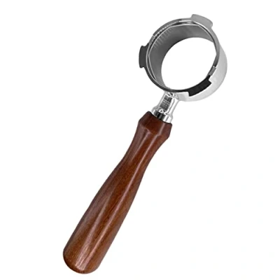Afbeelding van NEOUZA Espresso Koffie Drukloze Portafilter 51mm voor DeLonghi Espressomachine EC680/EC685, Geen Base Filter Houder, Roestvrij Staal, Houten Handvat Mand Niet Inbegrepen
