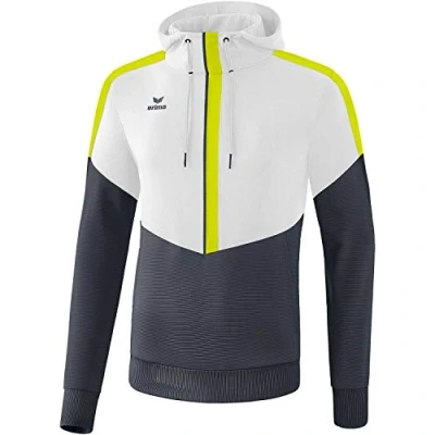 Afbeelding van Erima Squad sweatshirt met capuchon wit/slate grey/lime 34 / M
