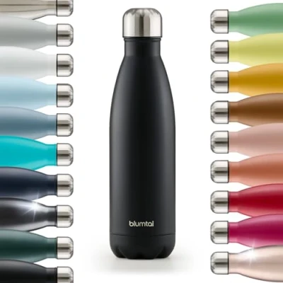 Afbeelding van Blumtal Thermosfles Met dubbele wand Thermosbeker Koffie, Thee en Koele dranken Travel Mug 750ml Zwart