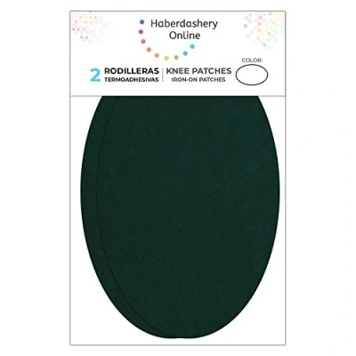 Afbeelding van 2 kniebeschermers groen suède elleboogbeschermers. Patch om uw kleding te beschermen en repareren van broeken, jassen, truien, overhemden. 16 x 10 cm.