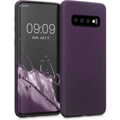 Afbeelding van kwmobile telefoonhoesje geschikt voor Samsung Galaxy S10 Hoesje smartphone Back cover in metallic braam