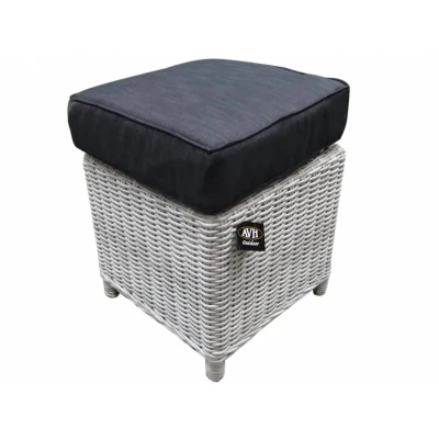 Afbeelding van AVH XL voetenbank 40x40xH45 cm wit grijs