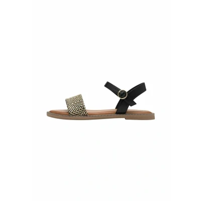 Afbeelding van s.Oliver Dames 5 28133 42 platte sandalen, zwart, 37 EU, EU