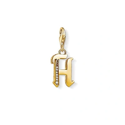 Afbeelding van Thomas Sabo Dames bedelhanger H letter goud Charm Club 925 sterling zilver 1614 414 39