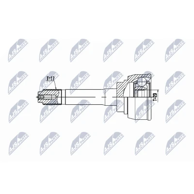 Afbeelding van Homokineet reparatie set, aandrijfas NTY NPZ IS 009