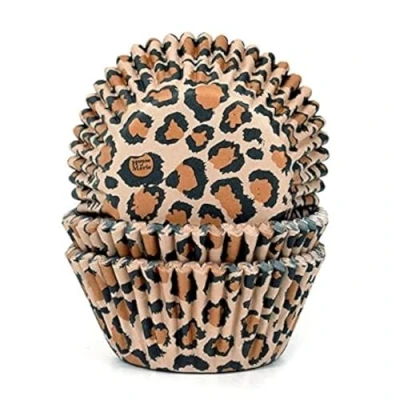 Afbeelding van Baking cups panter luipaard print 50 stuks