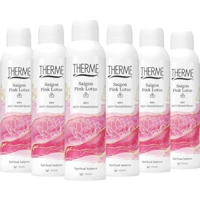 Afbeelding van 6x Therme Anti Transpirant Saigon Pink Lotus 150 ml