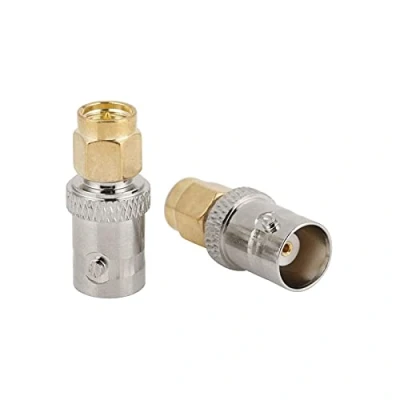 Afbeelding van Akozon 2 stuks BNC bus naar SMA stekker type HF coaxiale adapter test converter