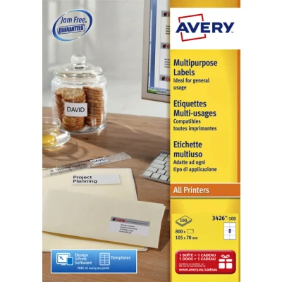 Afbeelding van Etiket Avery L4745REV 25 96x63.5mm afneembaar wit 200stuks