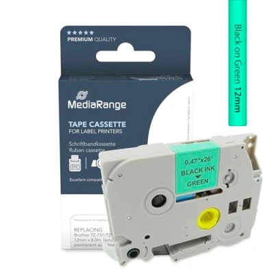 Afbeelding van MediaRange Plastic tape cassette, for label printers using Brother TZ