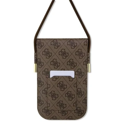 Afbeelding van Guess 4G Vintage Script Logo Tas (Scherm tot 7 Inch) Bruin
