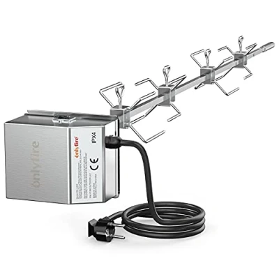 Afbeelding van Onlyfire BRK 6035 RVS Grill Rotisserie Kit Past voor Weber Genesis II 400 &amp; 600 Series en LX 4 6 brander grills
