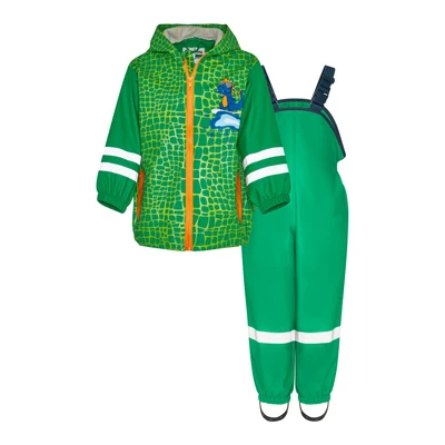 Afbeelding van Playshoes Tweedelig regenpak, modderpak, waterdicht, Dino, 86