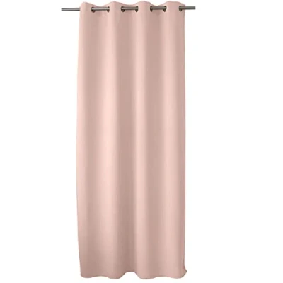 Afbeelding van ED ENJOY HOME Verduisteringsgordijn met zilveren oogjes, oudroze, 140 x 240 cm, 100% polyester, Oeko Tex gecertificeerde stof, zoethoutcollectie