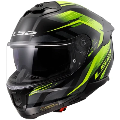 Afbeelding van LS2 FF808 Stream II Fury Helm, zwart geel, afmeting XS voor man