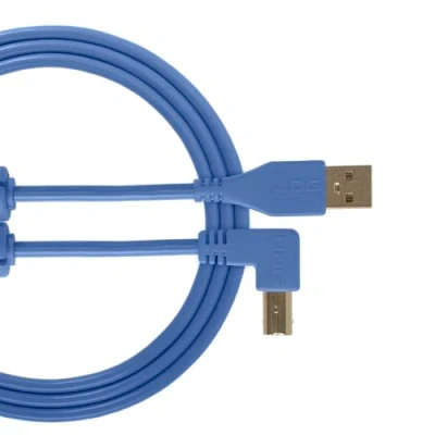 Afbeelding van UDG U95004LB audio kabel USB 2.0 A B haaks blauw 1m
