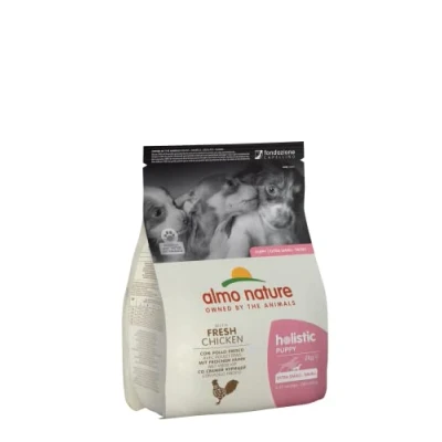 Afbeelding van Almo Nature Holistic Puppy XS/Small met verse kip, complete droogvoer voor puppy&#039;s en jonge honden, kleine rassen, 2 kg