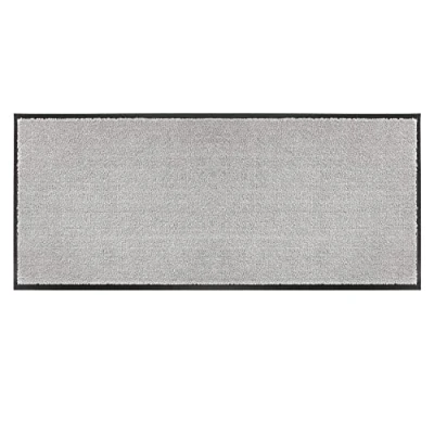 Afbeelding van slijtvaste deurmat Miami getufte 67x150 cm in grijs afwasbare
