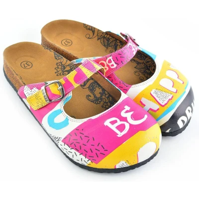 Afbeelding van GOBY Be Happy Clogs Slippers Hoge kwaliteit Handmade Maat 42