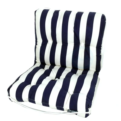 Afbeelding van Talamex Kapokkussen Kussen blauw / wit gestreept, dubbel