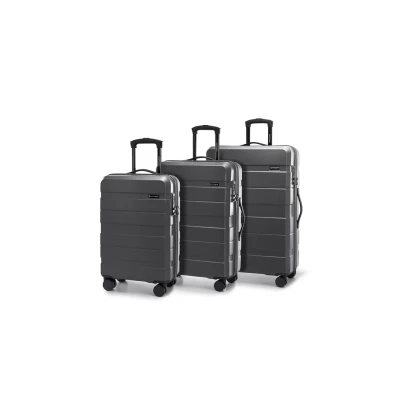 Afbeelding van WITTCHEN COMODO Line Harde Koffer Set 3 Stuks Bagage Trolley Lichtgewicht Transportkoffer met 4 Wielen Combinatieslot Donkergrijs