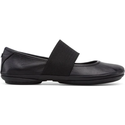 Afbeelding van Camper Right NINA Ballerina&#039;s met enkelbandjes, Dames, Maat: 40, Black Leer