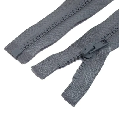 Afbeelding van 2 STKS #8 105 cm Scheiden Ritsen (Open end Rits) voor Naaien Jassen Jas Rits, Grijs Gegoten Hars Bulk