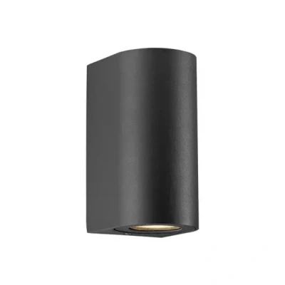 Afbeelding van Nordlux Wandlamp Canto Maxi2 rond 2x GU10 zwart IP44 4800952