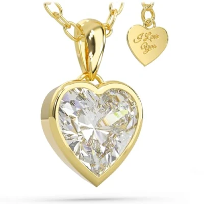 Afbeelding van SERASAR Zilveren ketting Hart Dames 925 sterling zilver 18 karaats gouden sieraden met Sieradendoos Cadeau idee Moederdag Kerstmis Verjaardag