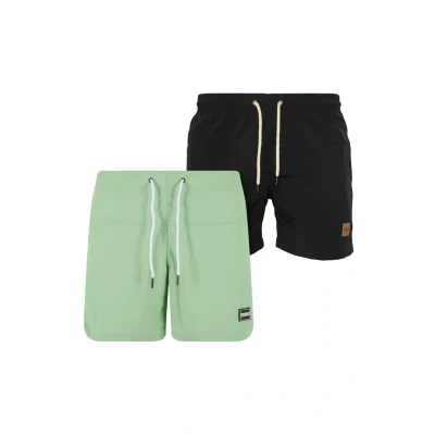 Afbeelding van Urban Classics Block Zwemshorts, Heren, Maat: 4XL, Vintagegreen black