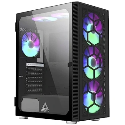 Afbeelding van Montech X3 Glass Midi Tower RGB Tempered Zwart