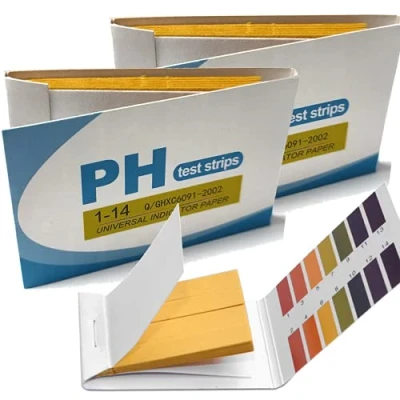 Afbeelding van 240 x pH teststrips, testpapier, lakmopapier, waardebereik 1 14, met kleurvergelijkingsschaal (3 80 stuks)