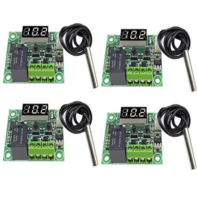 Afbeelding van Aideepen 4 STKS W1209 Digitale Thermostaat Controller Temperatuur Temp Schakelaar Module Board 12V DC 50 110C Elektronische Temperatuurregeling met Waterdichte Sensor Probe