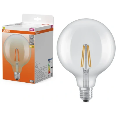Afbeelding van OSRAM LED lamp Star Globe G125 60 Filament, 2700 K warm wit, 5,9 W, E27, helder, 806 lm, 15.000 h, voor pendelarmaturen, grote bolvorm