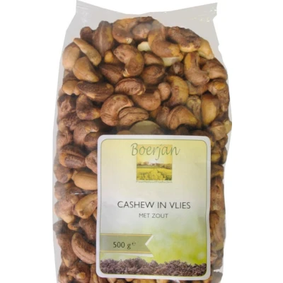Afbeelding van 3x Boerjan Cashewnoten Gezouten 500 gr