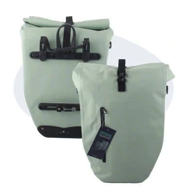 Afbeelding van Voltano Luxe Fietstas 28L Enkele Pakaftas Mint Groen 100% Waterdicht