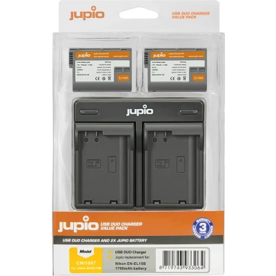 Afbeelding van Jupio Value Pack: 2x Battery EN EL15B 1700mAh + USB Dual Charger