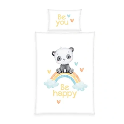 Afbeelding van babybest® Beddengoed Regenboog Panda 100x135 cm