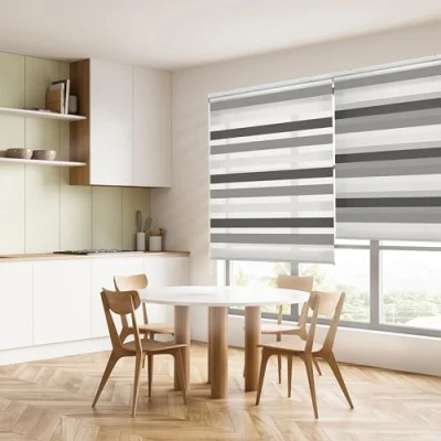 Afbeelding van Blindecor Lira rolgordijnen 140 x 180 cm, Bruin Grijs