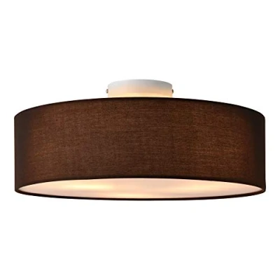 Afbeelding van Plafondlamp plafonnière Omaha Ø 45 cm 3xE27 bruin en wit