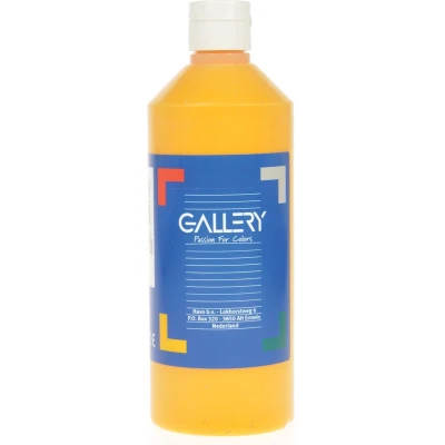 Afbeelding van Gallery plakkaatverf, flacon van 500 ml, donkergeel plakkaatverf