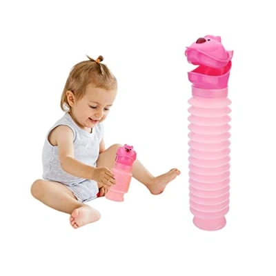 Afbeelding van Balakaka Mannelijk Vrouwelijk Draagbaar Mobiel Toilet Emergency Urinoir Intrekbare Urine Fles Potty Plas Krimpbare voor Camping, Wandelen, Verkeersopstopping en Outdoor Activiteiten Roze