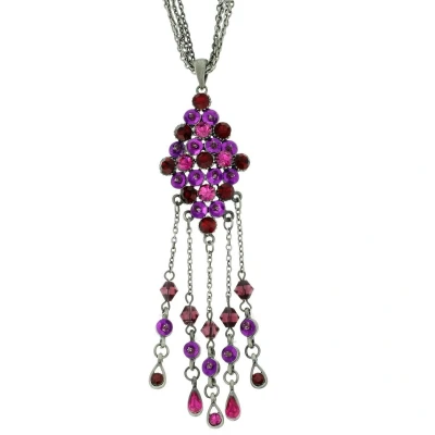Afbeelding van Behave Ketting met roze hanger, nikkelvrij Trendy modeaccessoire 40 cm + 5 verlengketting
